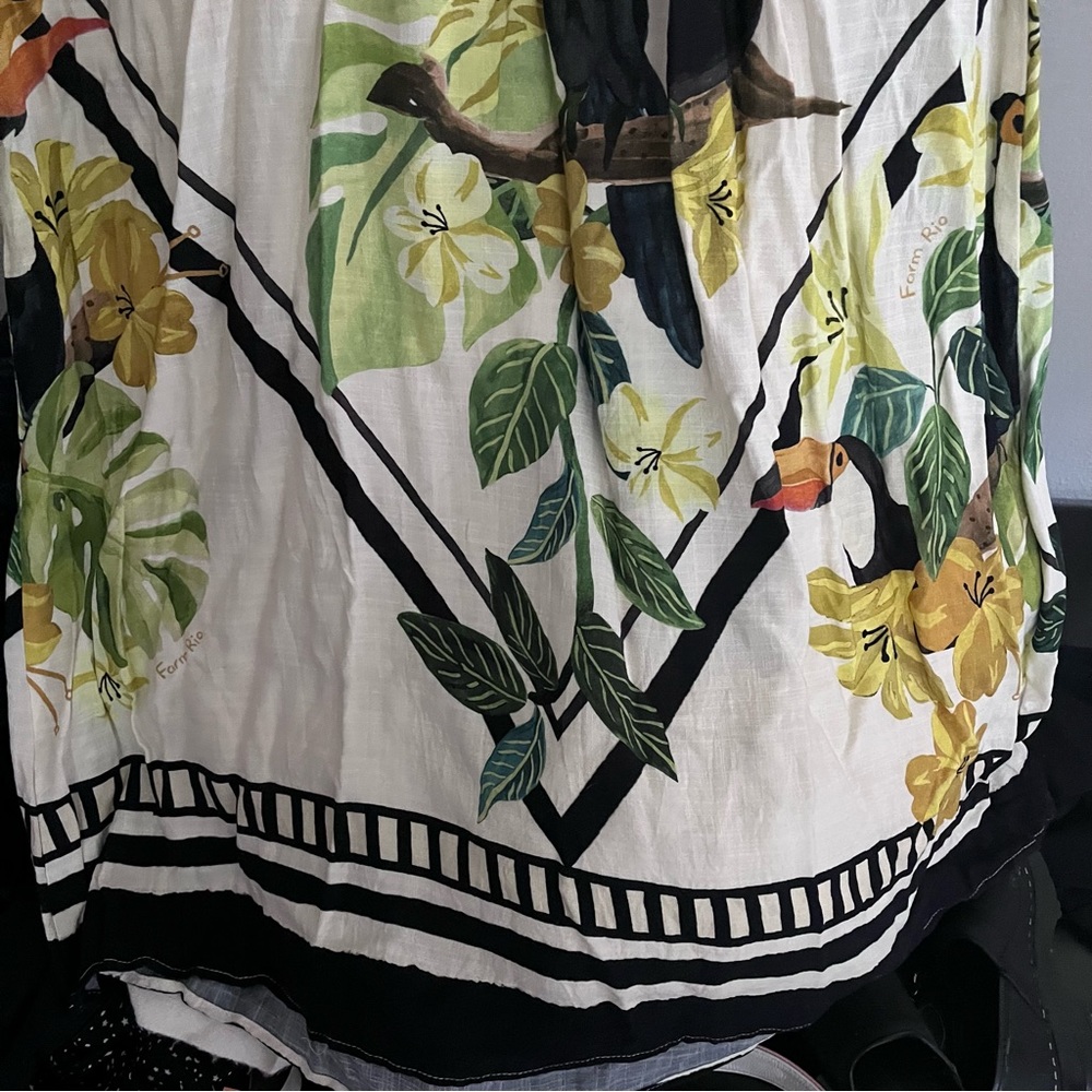 FARM Rio White Tropical Toucan Halter Maxi Dress - Picture 7 of 8